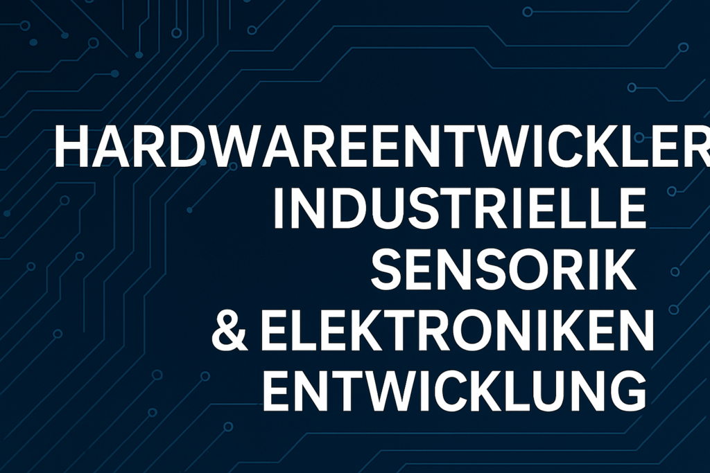 Hardwareentwickler (m/w/d) Industrielle Sensorik & Elektronikentwicklung